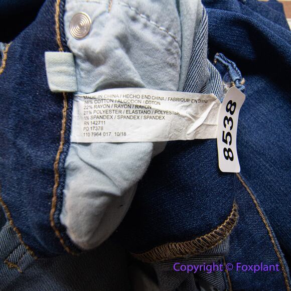 New! Eloquii Classic Fit Bell Bottom Flare Leg Jean, women plus size 24 - Picture 9 of 10